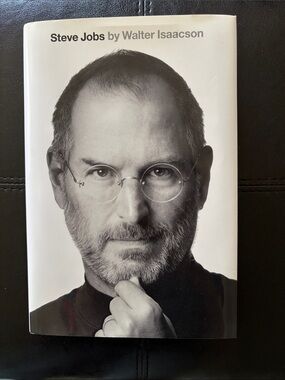 Steve Jobs by Walter Isaacson Hardcover Biography - White Black Cover